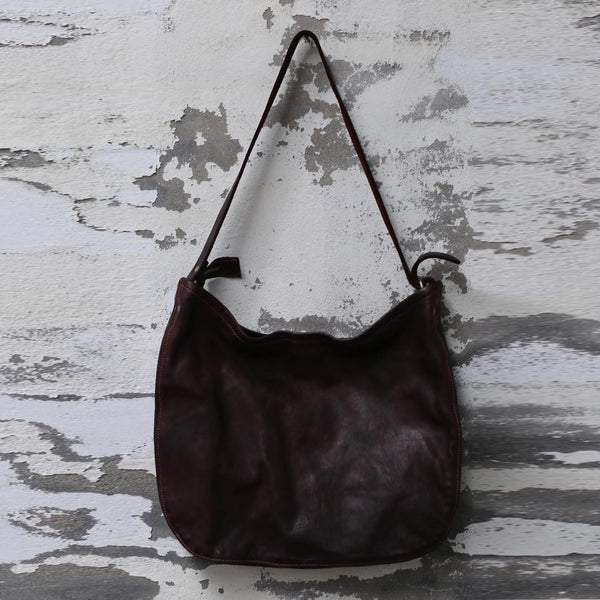 Guidi full grain soft horse leather crossbody bag Q20 Italy craftsman GD-Q20-ZIHONG purple